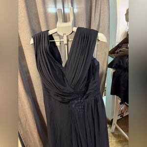 Elegant Navy Blue Evening Dress